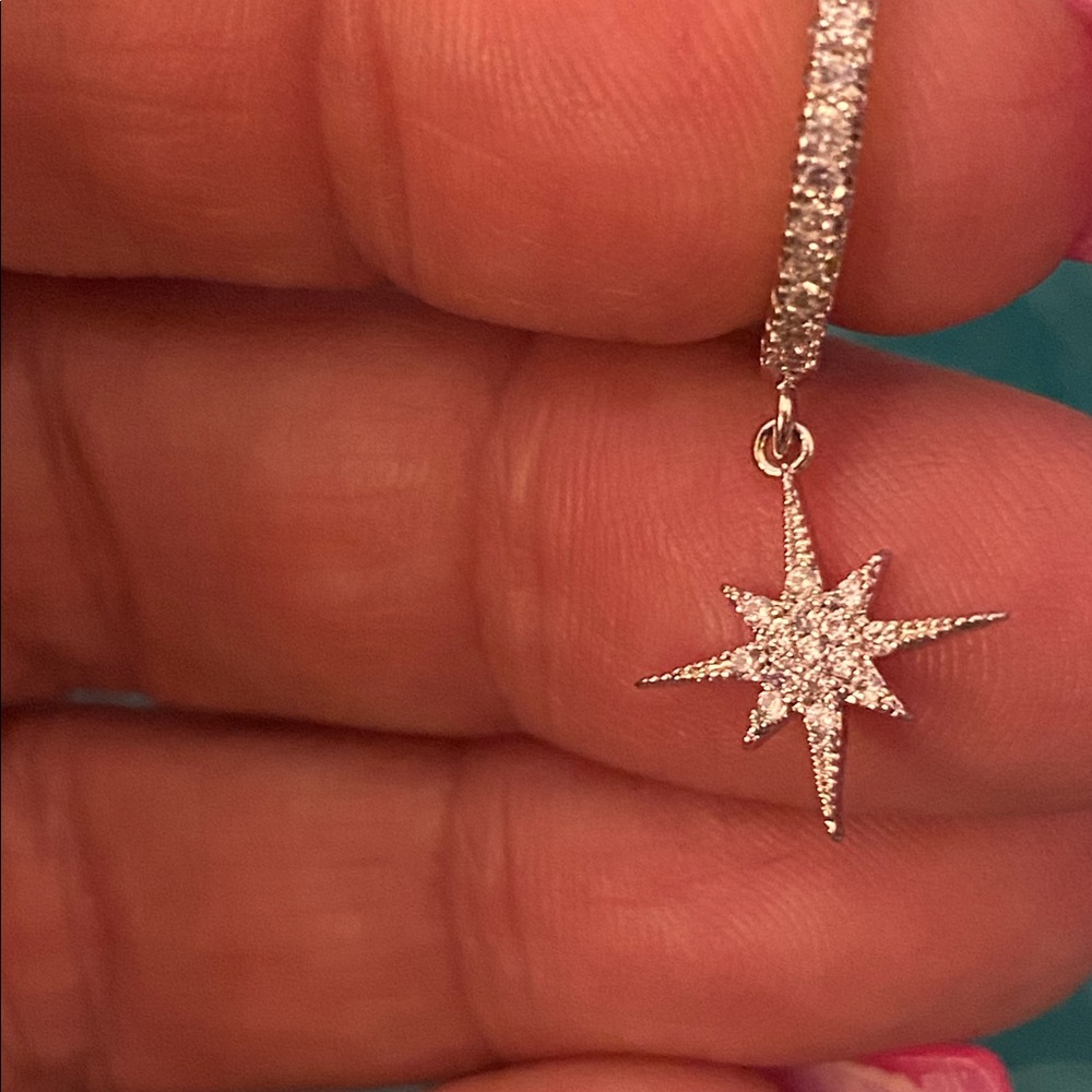 Star & moon stone earrings new